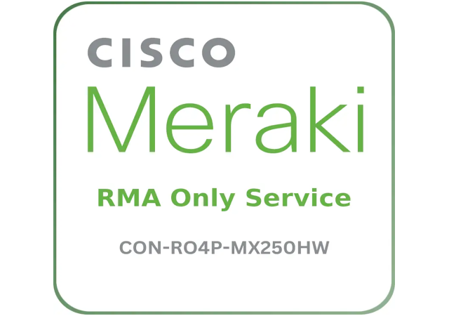 Cisco Meraki CON-RO4P-MX250HW RMA Only Service - Warranty & Support Extension