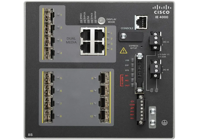 Cisco Industrial IE-4000-8S4G-E - Network Switch