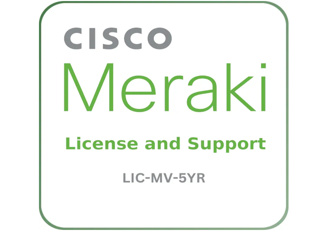 Cisco Meraki LIC-MV-5YR MV Enterprise License and Support, 5 Years - License and Support Service