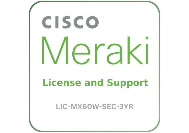 Cisco Meraki LIC-MX60W-SEC-3YR - License and Support Service