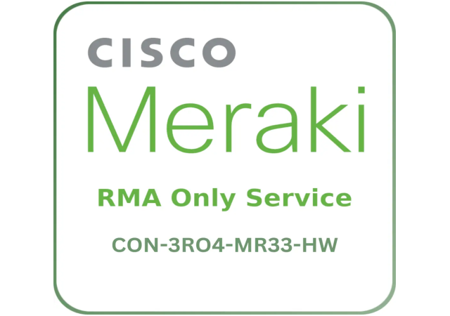 Cisco Meraki CON-3RO4-MR33-HW RMA Only Service - Warranty & Support Extension