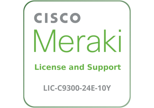 Cisco Meraki LIC-C9300-24E-10Y Enterprise - License and Support Service