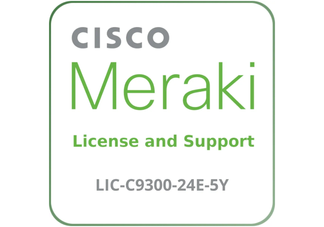 Cisco Meraki LIC-C9300-24E-5Y Enterprise - License and Support Service