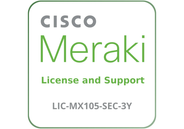 Cisco Meraki LIC-MX105-SEC-3Y - License and Support Service