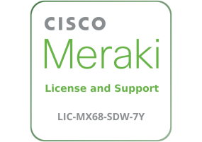 Cisco Meraki LIC-MX68-SDW-7Y Secure SD-WAN Plus - License and Support Service