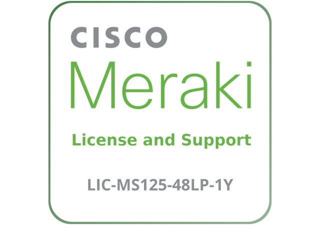 Cisco Meraki LIC-MS125-48LP-1Y - License and Support Service